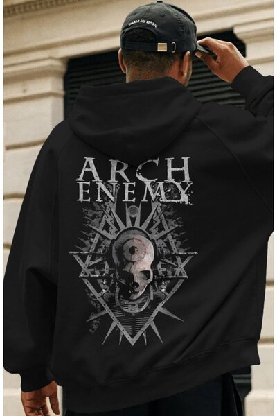 SEVBANO Arch Enemy Rock Metal Music Group Hanorac premium oversize unisex cu ...