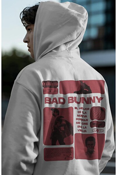 SEVBANO Bad Bunny Rapper Singer Back Printed Unisex Oversize Premium Hoodie