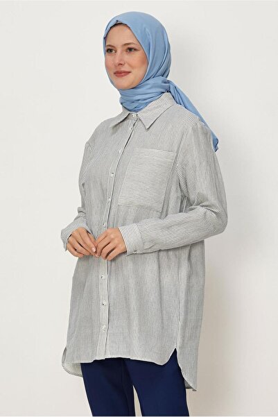 Alvina Striped Muslin Tunic 46683