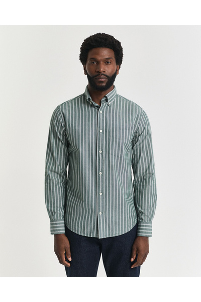 Gant Erkek Yeşil Regular Fit Düğmeli Gömlek