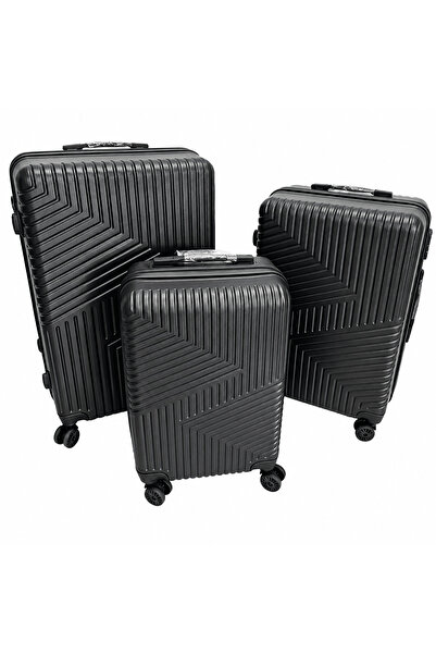 AT Performance Top Bottom Set of 3 ABS Travel Suitcases, Large 73 cm + Medium...