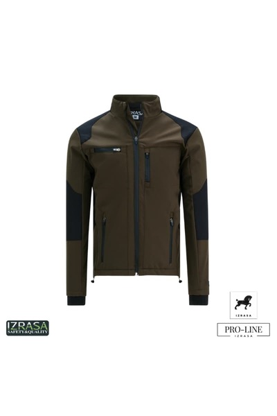 Izrasa Teknik Softshell Design Mont SM - Haki | Windstopper, Su İtici, Nefes Alabilir