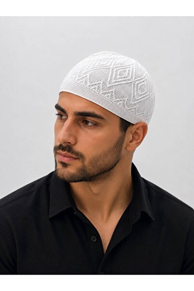 Takke ®Saltanat Premium Örgü Erkek Namaz Takkesi