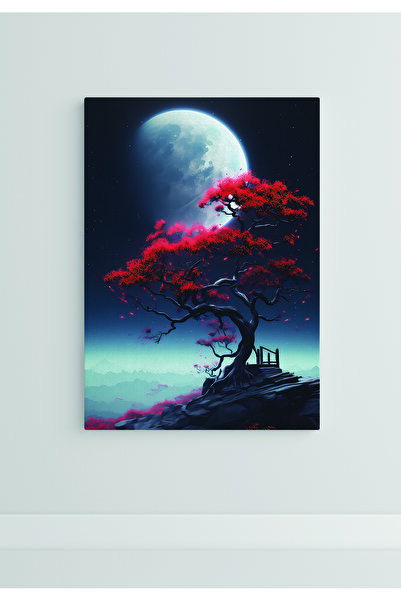 VECTORART Moon Tree | Decorative Wall Frame | Premium Sticker & Lamination on...