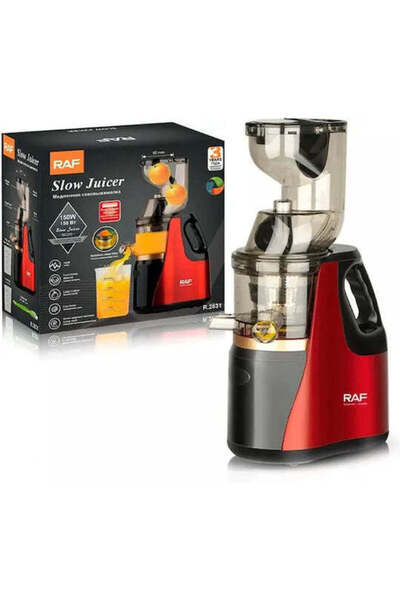raf Cold Press Fruit and Vegetable Juicer, 150W, Slow Juicer System, Juice an...