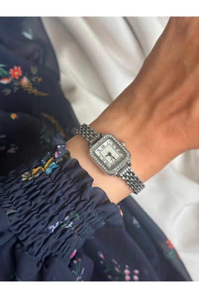 MERW Silvia Model Gold Silver White Metal Cord Women Wrist Watch