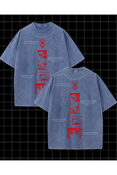 Toum Anime Berserk Printed Washable Vintage Unisex Oversize T-shirt