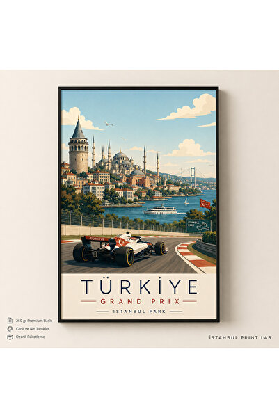 istanbulprintlab Türkiye Grand Prix İstanbul Park Poster | Formula Yarış Tema...