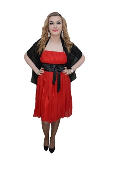OEM Rochie tinereasca, nuanta de rosu, fundita aplicata