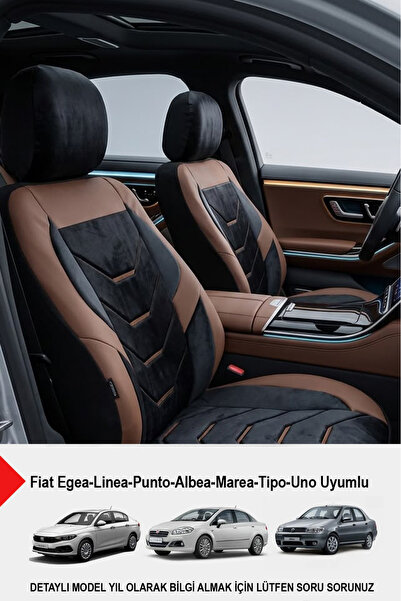 GM-DESIGN Arenza Series Luxury Car Seat Cover - (Compatible with Fiat Egea-Li...