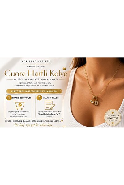 Rossetto Atelier Cuore Letter Necklace