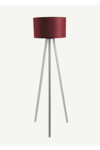 Bella Maison Peggy Demonte Tripod Lambader Bordo-Beyaz (36x36x140 cm)