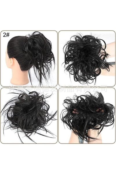 Estelle Messy Cocktail Bun hair bun hair bang hair extension elastic hair ban...