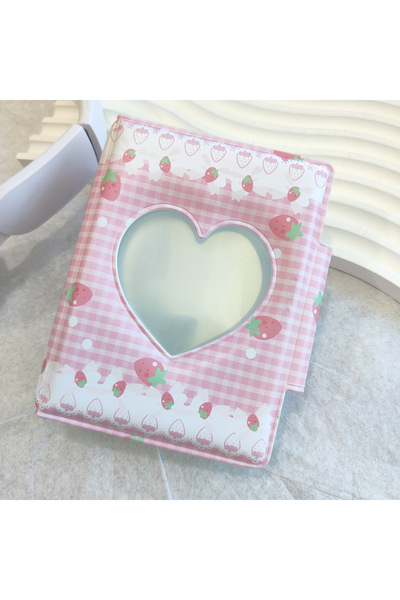 Choice 1 كتاب ألبوم صور INS Cute Strawberry لحفظ بطاقات الصور مقاس 3 بوصة، أل...