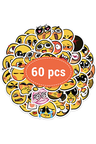 Choice 60 قطعة - TZ-183 ملصقات ميمز مضحكة بوجوه صفراء، ملصقات إيموجي لطيفة، م...