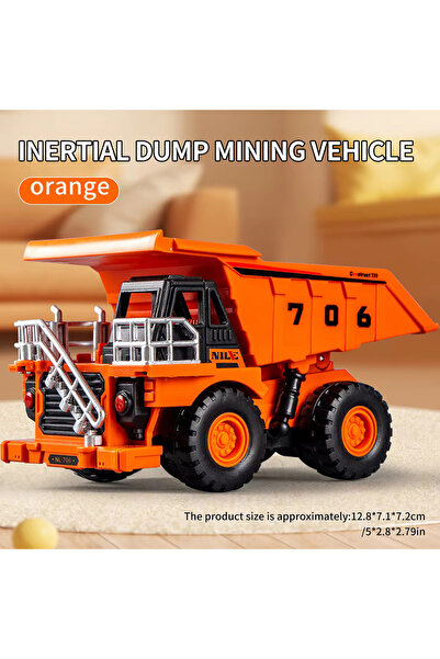 Choice3 Orange 1pcs Mini Children Inertia Car Toy Simulation Mining Engineeri...