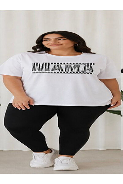 3S MODA تي شيرت نسائي كبير الحجم بطباعة رقمية من Basic Mama