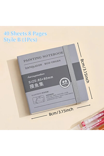 Choice7 Style B(1Pcs) Tearable Drawing Notebook,Mini Sketchbooks Travel Journ...