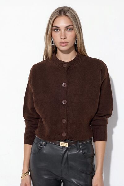 Hiccup VIORNA Cardigan Scurt Tricotat, Cu Nasturi