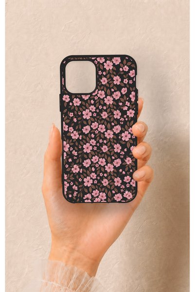 Vip Case حافظة سيليكون متوافقة مع هاتف iPhone 11 Pro بنمط زهرة وردية صغيرة