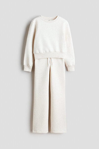 H&M 2 Parçalı İçi Tüylü Sweatshirt Set