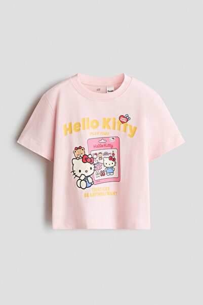 H&M Pamuklu ve Baskı Motifli Tişört