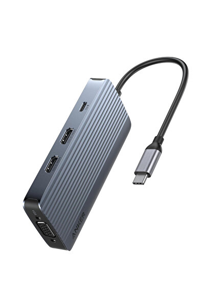 Anker - Docking Station (A83790A2) - 2x USB-C, 3x USB, 2x HDMI, VGA, Triple D...