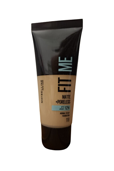 Maybelline New York Fond de ten Fit Me Matte & Poreless 118 Light Beige, 30 ml