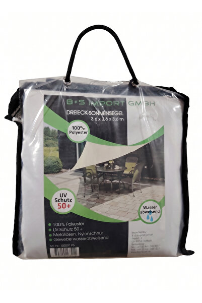 OEM Velier Parasolar Triunghiular 3.6 x 3.6 x 3.6 m - Protecție UV 50+, Imper...