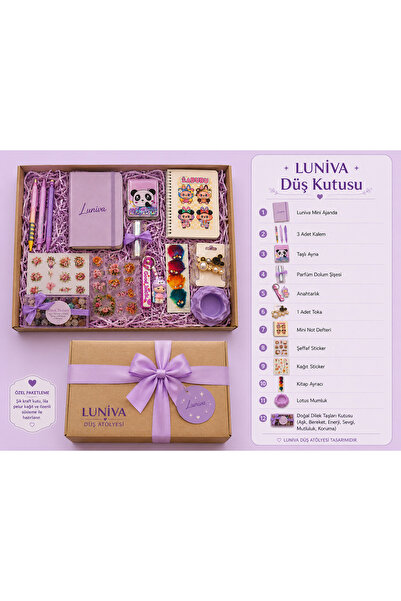 Luniva 💜 Mor Hayaller Kutusu | Genç Kızlara Özel Premium Hediye Seti