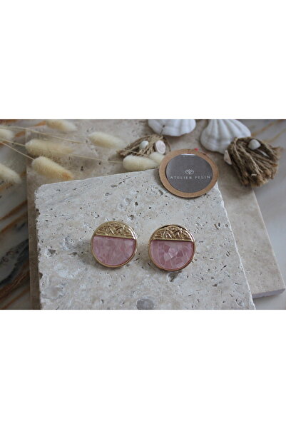 Atelier Pelin Round Model Earrings / Pink