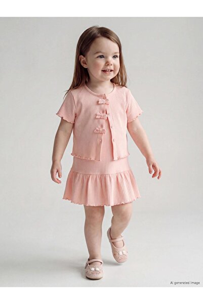 LC Waikiki Bow Detailed Baby Girl Set (S6)