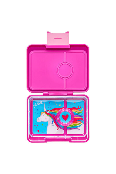 YumBox - Unicorn 3 Compartments Snack Box - Malibu Purple