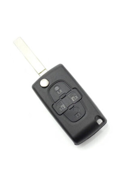Citroen / Peugeot – Flip key case with 4 buttons and battery holder, VA2-SH4 ...
