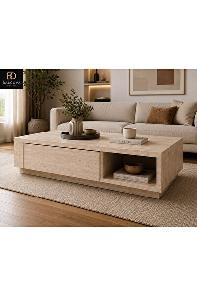 BalcovaDesign Balçova Design Tek Çekmeceli Orta Sehpa