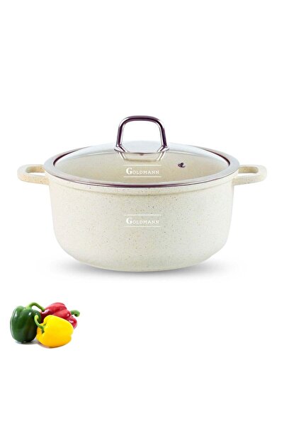 goldmann Cratita marmorata antiaderenta 4.5L, 24x11,5cm, aluminiu turnat, ind...