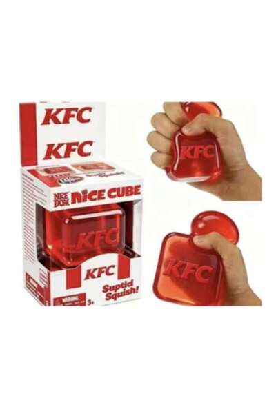 MASHASHOP Jucărie squishy antistres, Schylling NeeDoh Nice Cube, KFC, roșu, 5...
