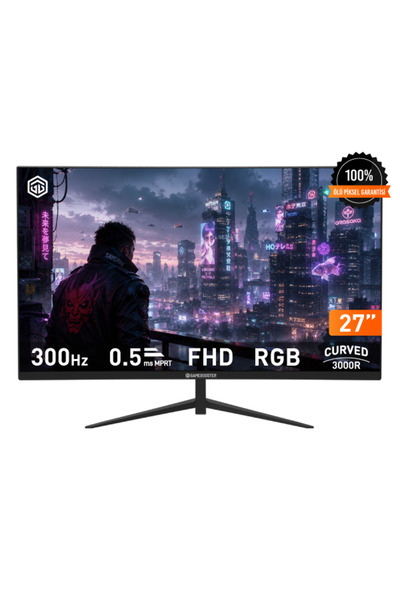 GAMEBOOSTER LYRIS FF30 27'' 300Hz 0.5ms FHD VA Panel HDMI+DP HDR RGB 3000R Cu...