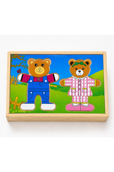 bakgelal Ahşap Ayıcık Eşleştirme Yapbozu Montessori Eğitici Ahşap Puzzle Çocu...