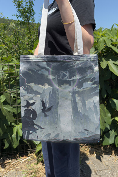 ZipZap Guimi Zhi Zhu V1 Summer Winter Double-Sided Canvas Printing Tote Bag A...