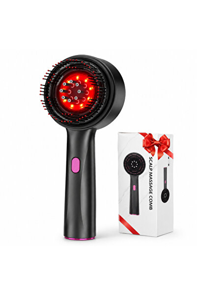 iTin Perie par electrica masaj scalp, LED rosu, 3 moduri, aplicator ulei, bat...
