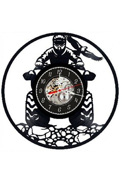 OEM Ceas de perete decorativ din disc de vinil, Model frontal ATV Off-Road, P...