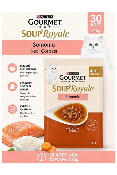 Gourmet Gold Soup Royale Somon Etli Kedi Çorbası 30x45g