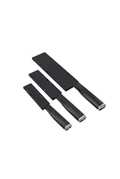 Kitchenaid 3-Piece Japanese Knife Set – High-Carbon Japanese Steel Chef, Utility & Paring Knives with Black Handles & Blade Covers