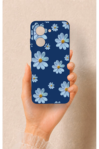 Vip Case Redmi A5 Uyumlu Mavi Papatya Desenli Silikon Kılıf