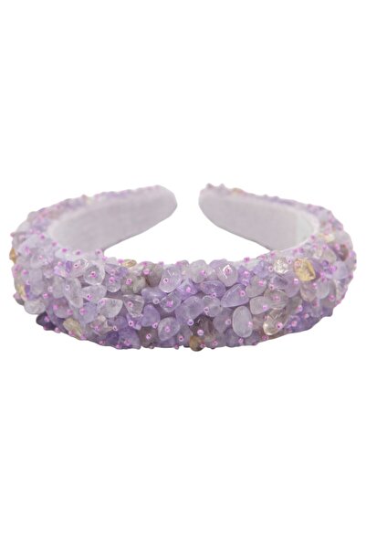 Bidani -Amethyst Beaded Hairband - Purple