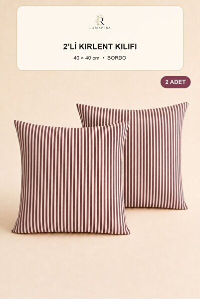 Larispera Striped Throw Pillow Cover Set of 2 40X40 cm with Hidden Zipper 8 C...