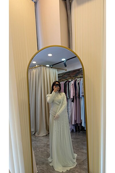 MY DRESS LIKE Tesettür Davet İnci Pelerinli Abiye