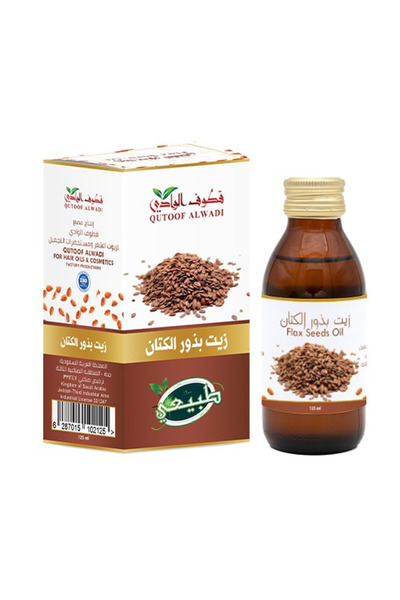 OEMS زيت بذور الكتان الطبيعي للشعر والبشرة من قطوف الوادي 125مل