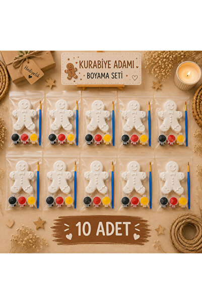 elvanhobi 10 Adet Dekoratif Kurabiye Adam Boyama doğum günü okul öğrenci topl...